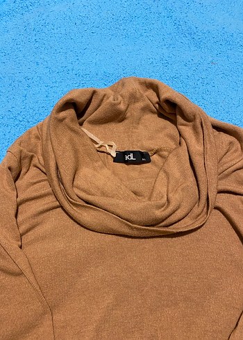 Camel renk Boğazlı Salaş Kadın Kazak - Görsel 2