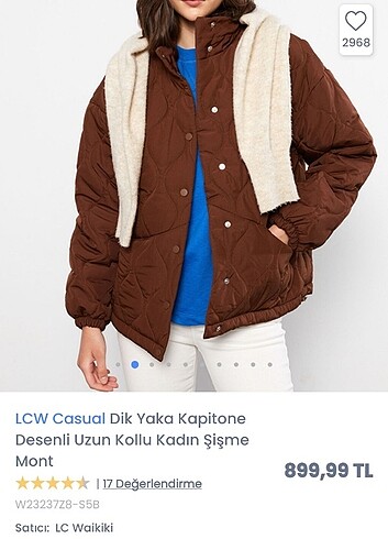 Lcw kapitone kahverengi mont 