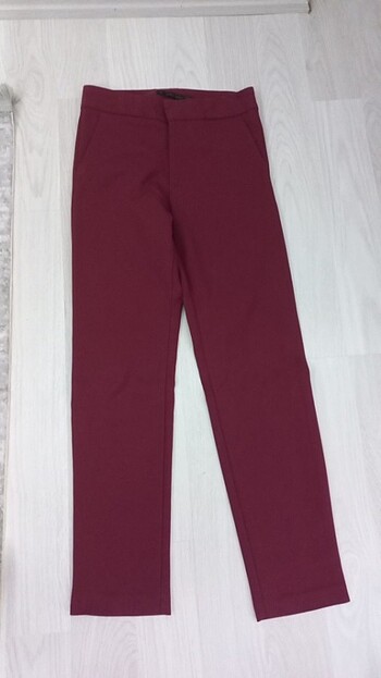 XS bordo renk pantolon