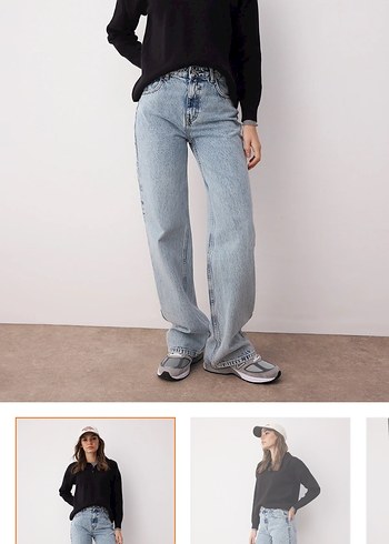 Trendyol & Milla Acik Mavi Yuksek Bel Rahat Denim Jean