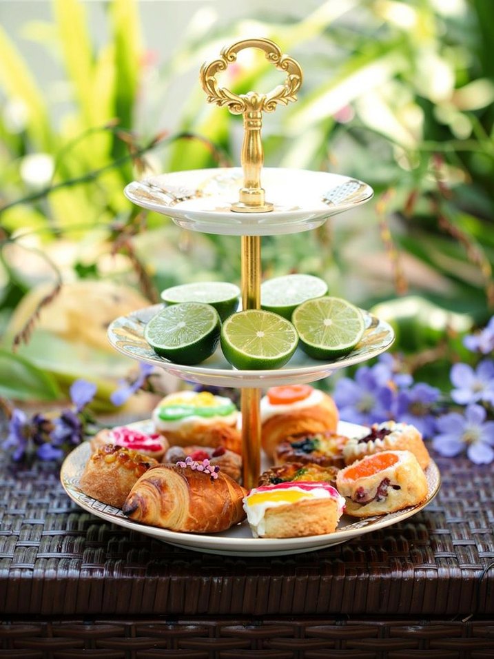 Altın Renkli Etnik Desenli 3 Katlı Servis Tabağı - Görsel 2