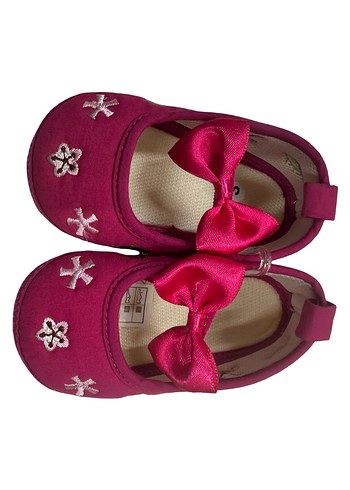 Kız Bebek Pembe Fiyonk Detaylı İlk Adım Ayakkabısı 18 no - Görsel 3