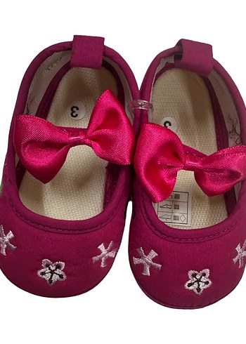 Kız Bebek Pembe Fiyonk Detaylı İlk Adım Ayakkabısı 18 no - Görsel 6