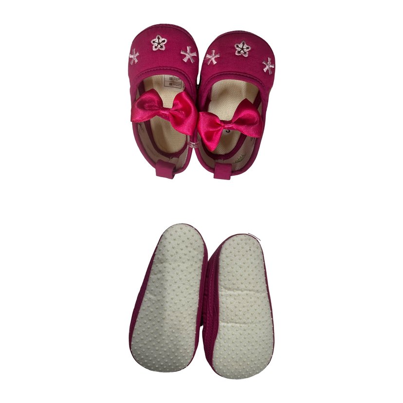 Kız Bebek Pembe Fiyonk Detaylı İlk Adım Ayakkabısı 18 no - Görsel 4