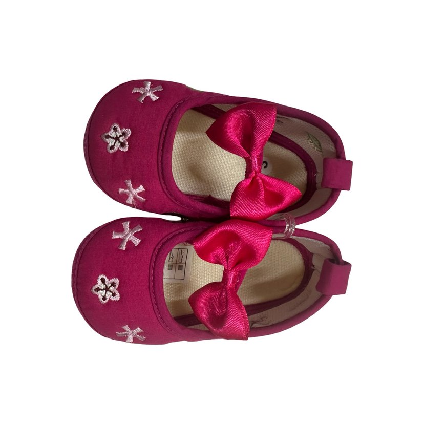 Kız Bebek Pembe Fiyonk Detaylı İlk Adım Ayakkabısı 18 no - Görsel 3