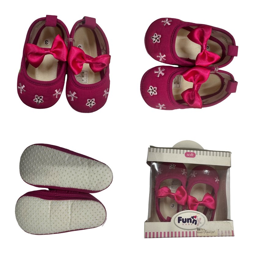 Kız Bebek Pembe Fiyonk Detaylı İlk Adım Ayakkabısı 18 no - Görsel 5