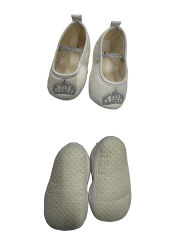 Nakışlı Beyaz Kız Çocuk Babet Ayakkabı 16 no - Görsel 4