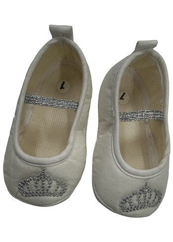 Nakışlı Beyaz Kız Çocuk Babet Ayakkabı 16 no - Görsel 6