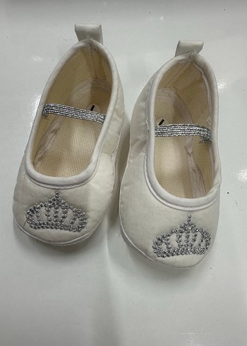 Nakışlı Beyaz Kız Çocuk Babet Ayakkabı 16 no - Görsel 9