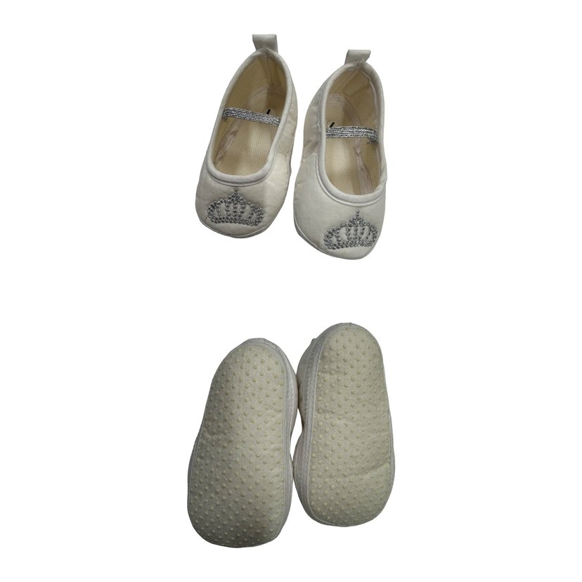 Nakışlı Beyaz Kız Çocuk Babet Ayakkabı 16 no - Görsel 4