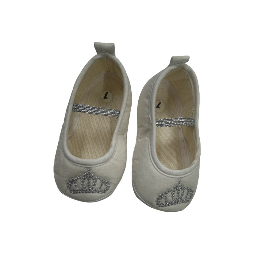 Nakışlı Beyaz Kız Çocuk Babet Ayakkabı 16 no - Görsel 2