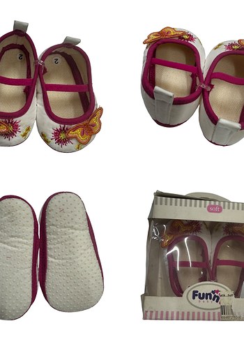 Kız Bebek Nakışlı İlk Adım Ayakkabısı 17 no - Görsel 4