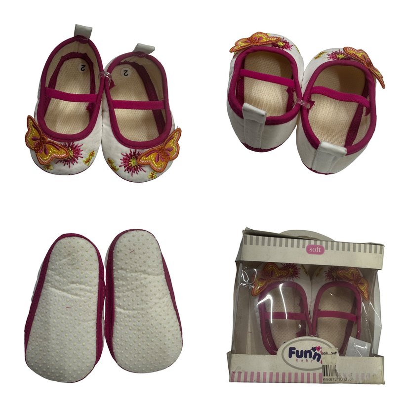 Kız Bebek Nakışlı İlk Adım Ayakkabısı 17 no - Görsel 4