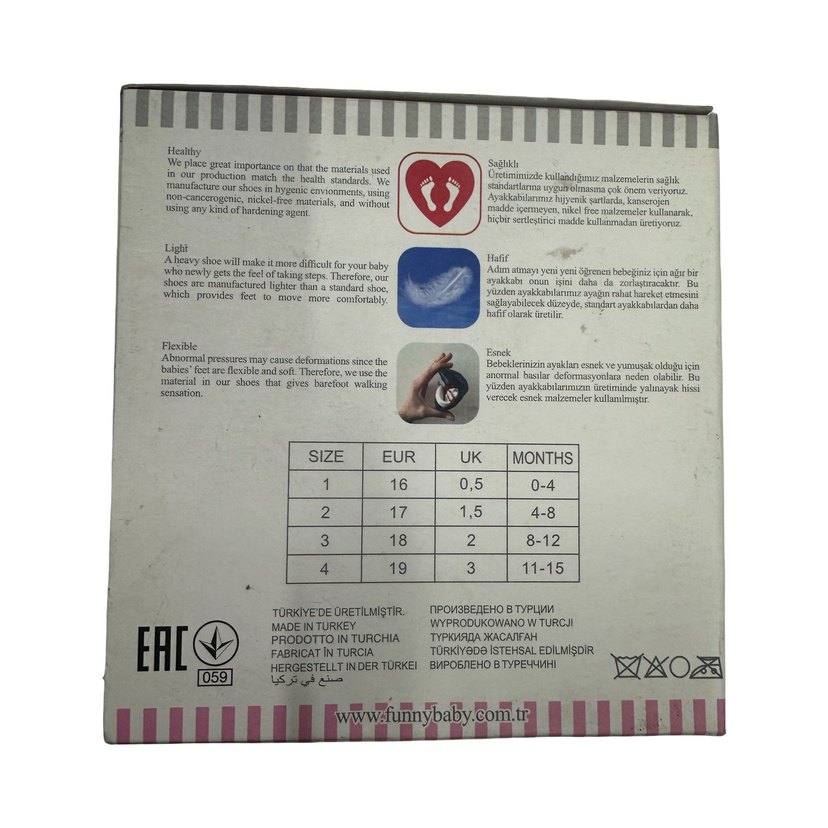 Kız Bebek İlk Adım Ayakkabısı Pembe Nakışlı 16 no - Görsel 4