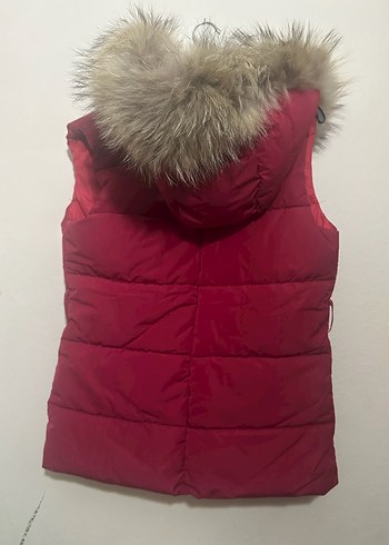 Kürklü Kırmızı Kadın Şişme Yelek - Görsel 10