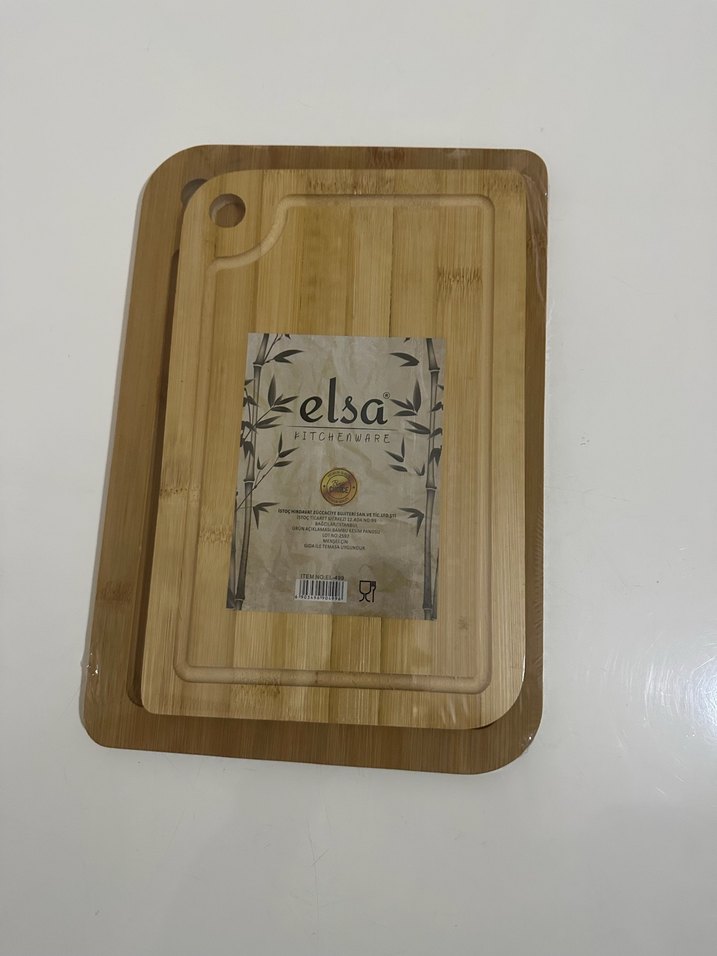 Bej Bambu Kesme Tahtası Seti - Görsel 3