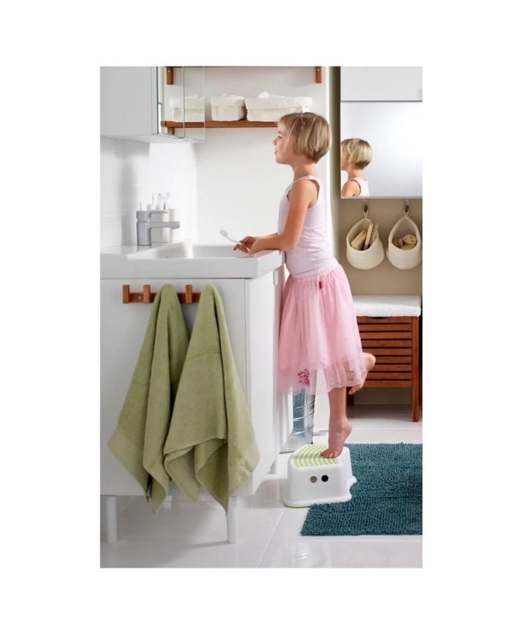 Beyaz Puantiyeli Step Tabure - Görsel 3