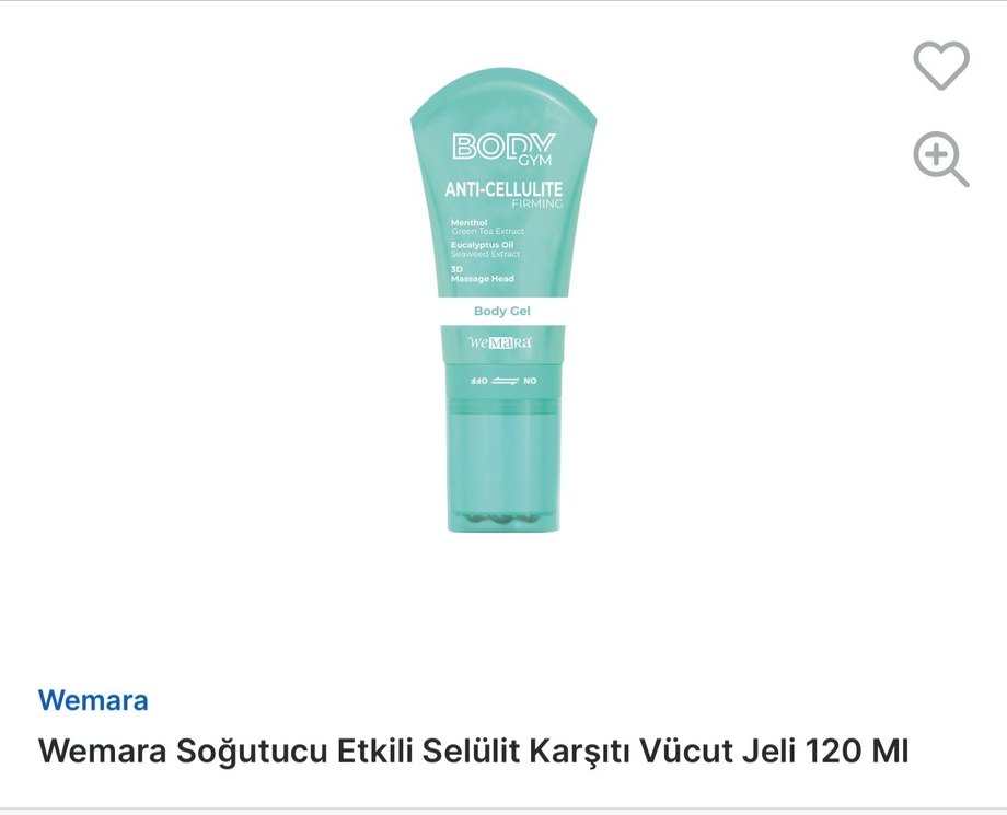 WeMara Vücut Sıkılaştırıcı Anti-Selülit Jeli - Görsel 2