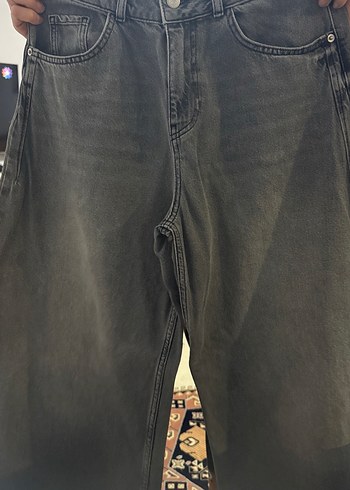 Mudo Koyu Gri Yikamali Rahat Kesim Jean