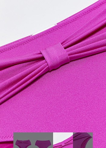 Pembe Midi Bikini Altı Fiyonk Detaylı - Görsel 3