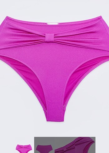 Pembe Midi Bikini Altı Fiyonk Detaylı