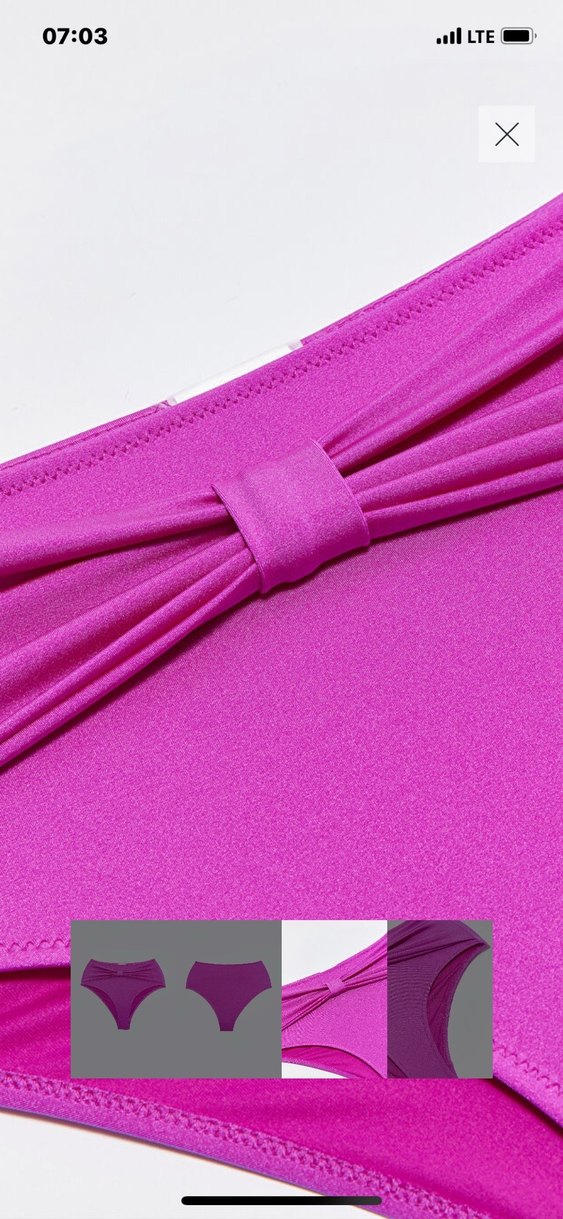 Pembe Midi Bikini Altı Fiyonk Detaylı - Görsel 3