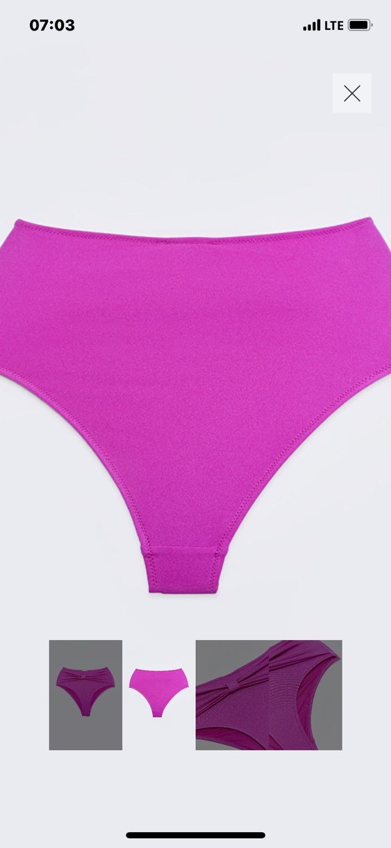 Pembe Midi Bikini Altı Fiyonk Detaylı - Görsel 2