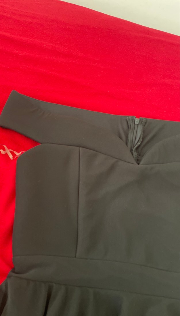 Siyah Drapeli Gotik Midi Abiye Elbise - Görsel 5