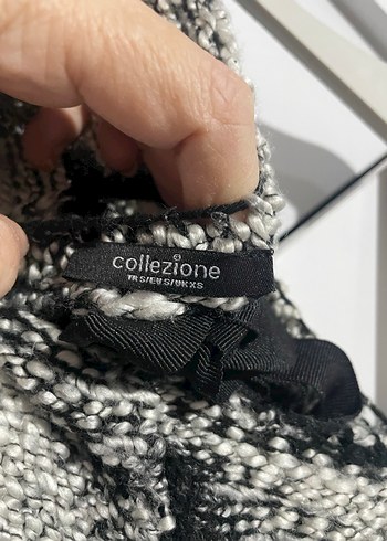 Gri Batik Desenli Kadın Triko Kazak - Görsel 6