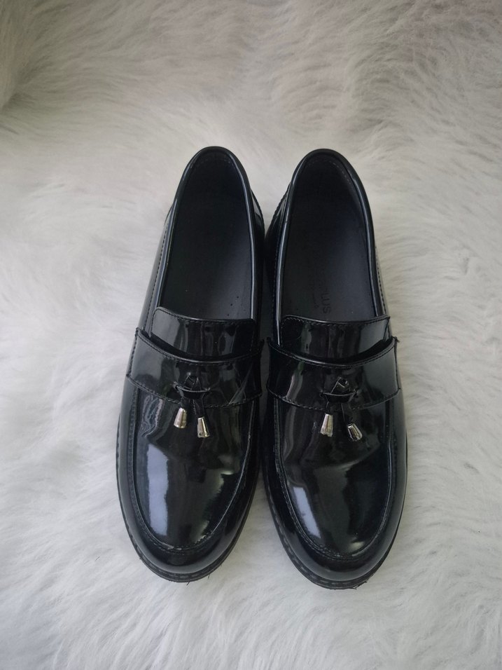 Siyah Parlak Tokalı Erkek çocuk Klasik  Ayakkabı - Görsel 2