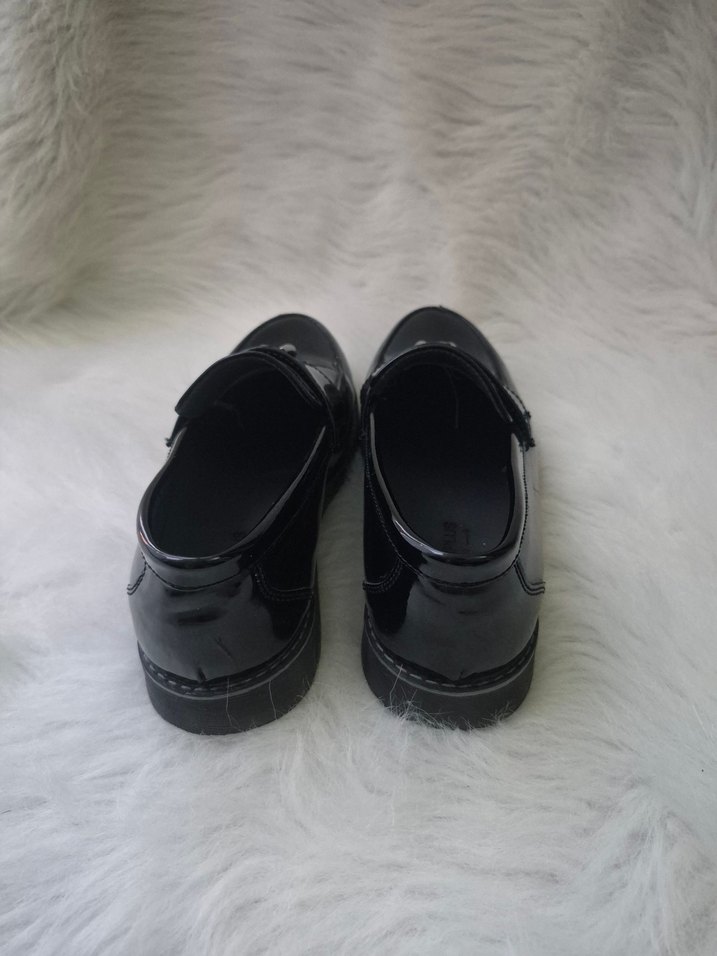 Siyah Parlak Tokalı Erkek çocuk Klasik  Ayakkabı - Görsel 4