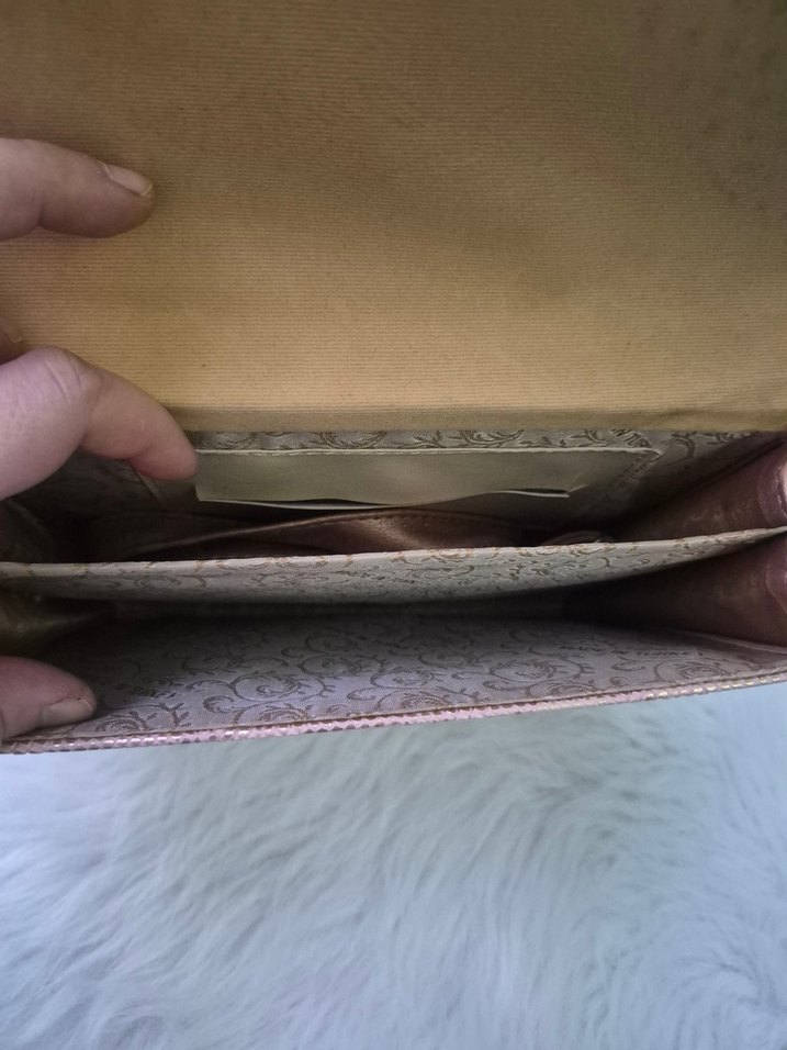 pembe Yılan Desenli Deri Kadın Çanta - Görsel 4