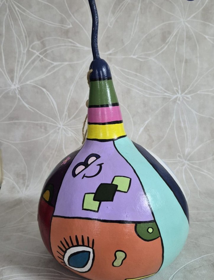 Renkli Nazar Boncuğu Dekoratif Su Kabağı - Görsel 2