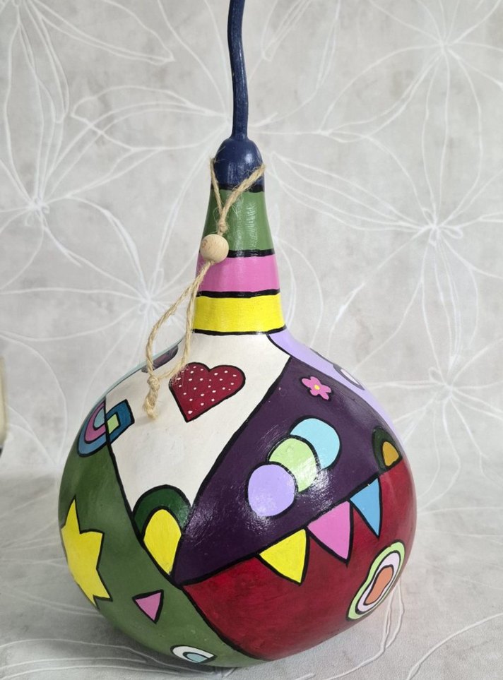 Renkli Nazar Boncuğu Dekoratif Su Kabağı - Görsel 3