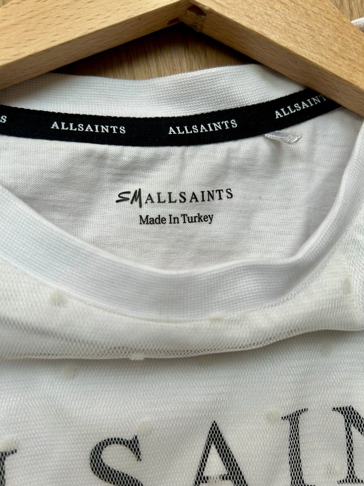 Beyaz Şeffaf Kız Tişörtü, Kısa Kollu, Baskılı - Görsel 5