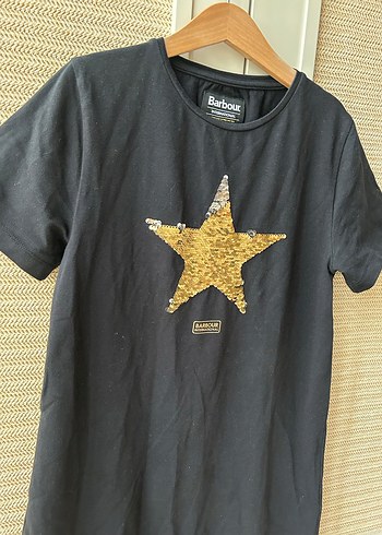 Barbour marka Kız Çocuk Parlak Altın Payetli Tişört - Görsel 2