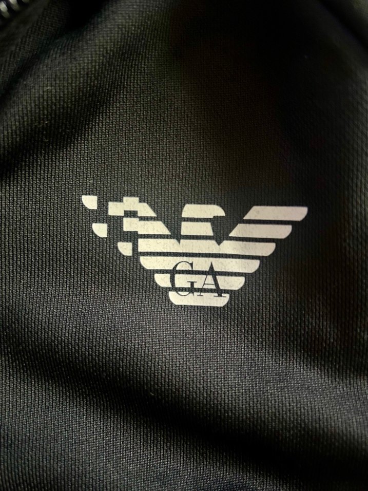 Erkek Siyah Kapüşonlu Armani Fermuarlı Ceket - Görsel 2