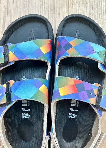 Renkli Bağcıklı kız sandalet - Görsel 3