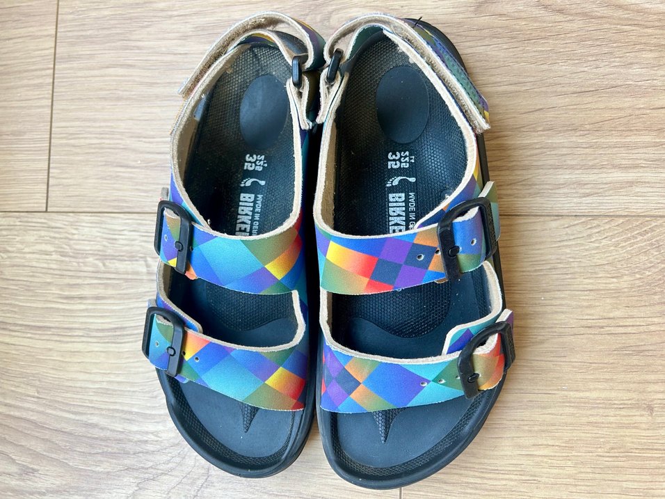 Renkli Bağcıklı kız sandalet - Görsel 2