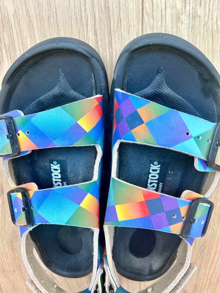 Renkli Bağcıklı kız sandalet - Görsel 4