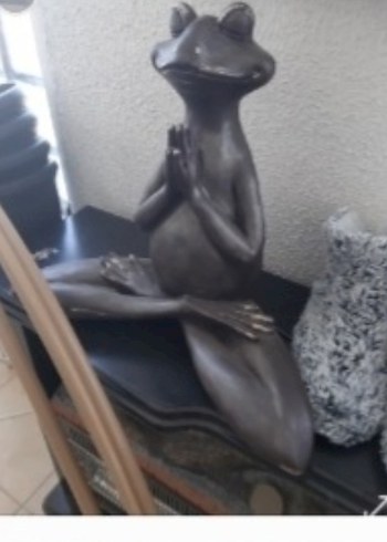 Beden siyah Renk Siyah Kurbağa Meditasyon Figürü