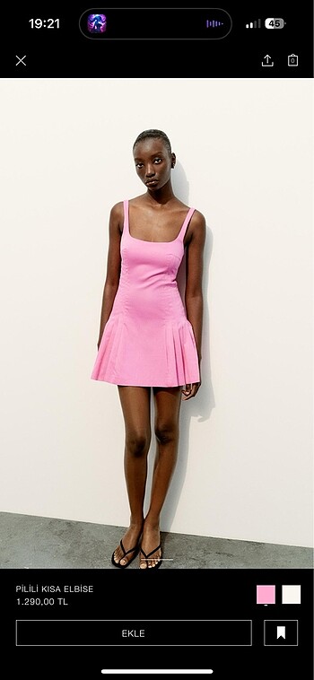 Zara pembe elbise