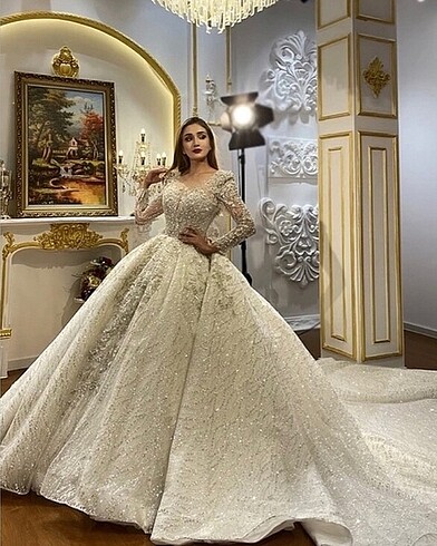 Prenses model gelinlik