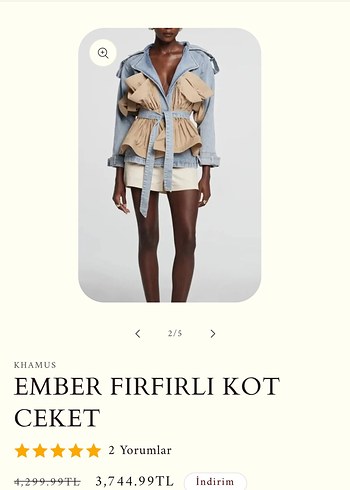Diğer Bej Mini Denim Ceket Fırfırlı