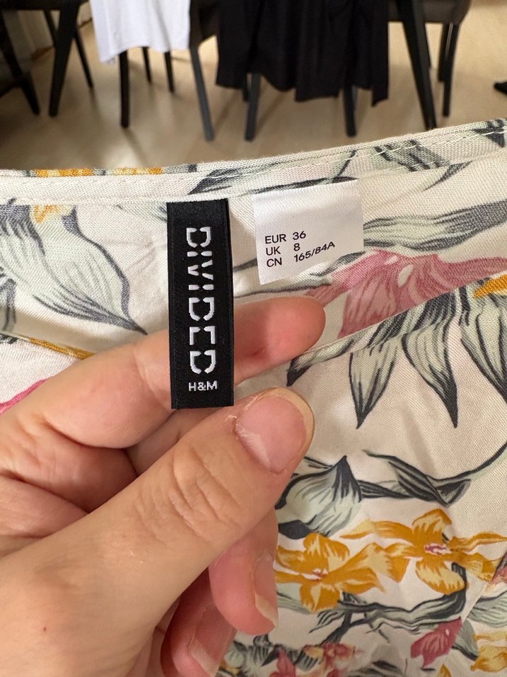 H&M Marka Bohem Çiçek Desenli Askılı Midi Elbise - Görsel 2