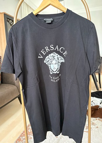 Versace Siyah Erkek Baskılı Tişört - Görsel 2