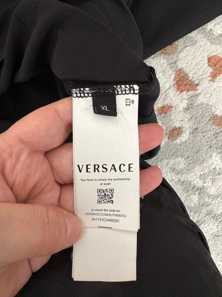 Versace Siyah Erkek Baskılı Tişört - Görsel 5