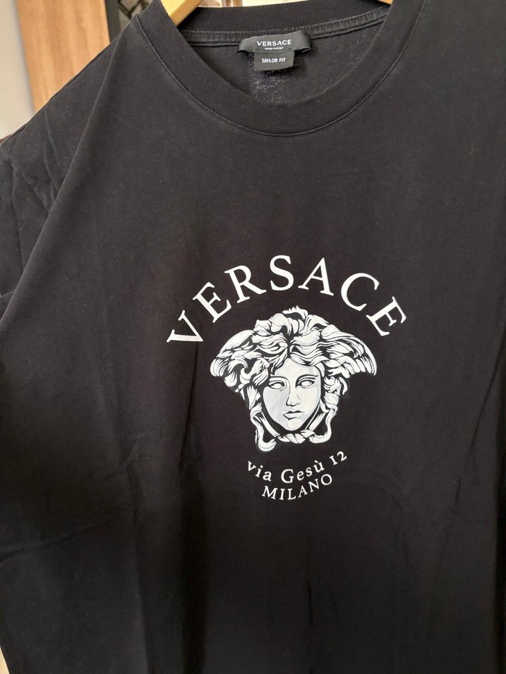 Versace Siyah Erkek Baskılı Tişört - Görsel 3