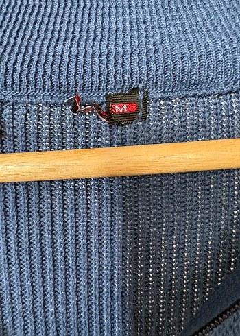 Mavi Beyaz Çizgili Pamuklu Erkek Kısa Kollu Triko - Görsel 2