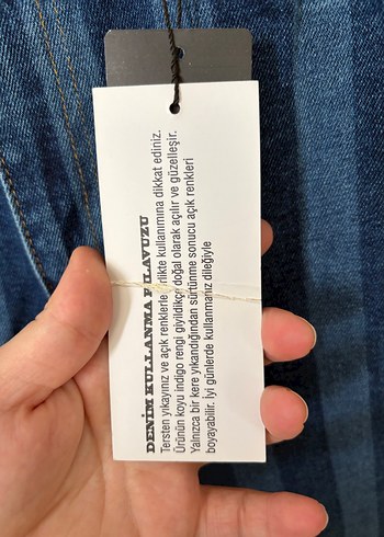 Çizgili Kadın Kot Pantolon - Görsel 4